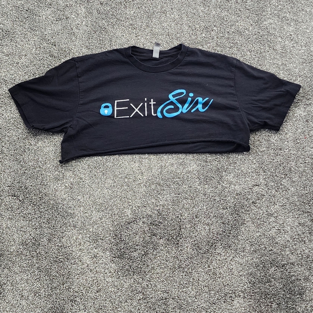 Next Level Apparel Exit 6 Black Crop Top